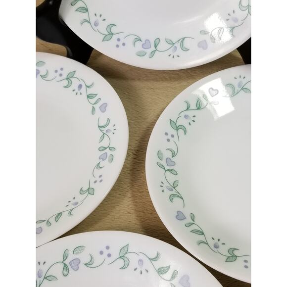Corelle by Corning Country Cottage Bread Plate 6 3/4' Green Leaf Made in USA - Picture 8 of 15